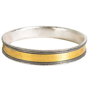Gurhan Bangle Bracelet in 24K Yellow Gold and Sterling Silver MSRP 1,995